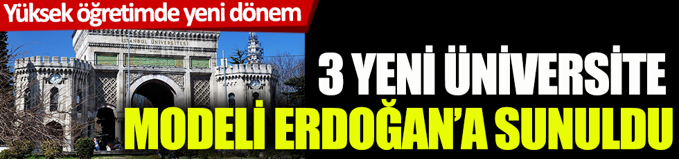 3 yeni üniversite modeli Erdoğan'a sunuldu