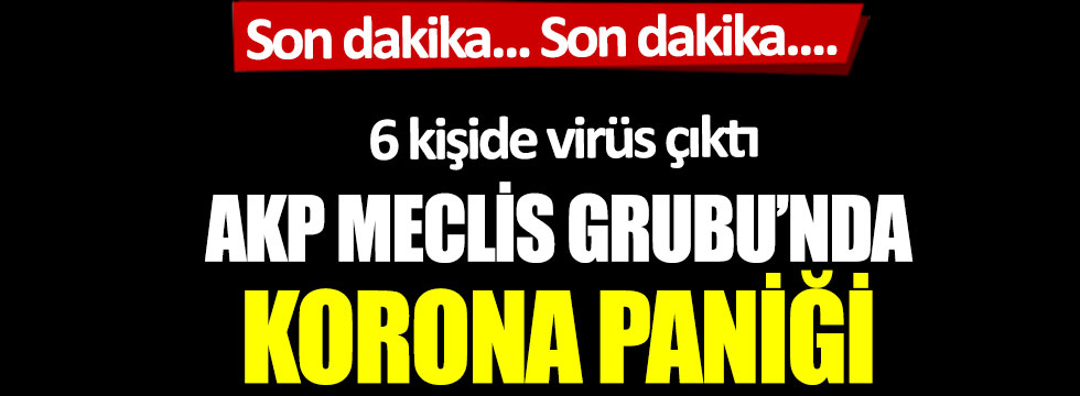 AKP Meclis Grubu'nda korona paniği: 6 kişide virüs çıktı