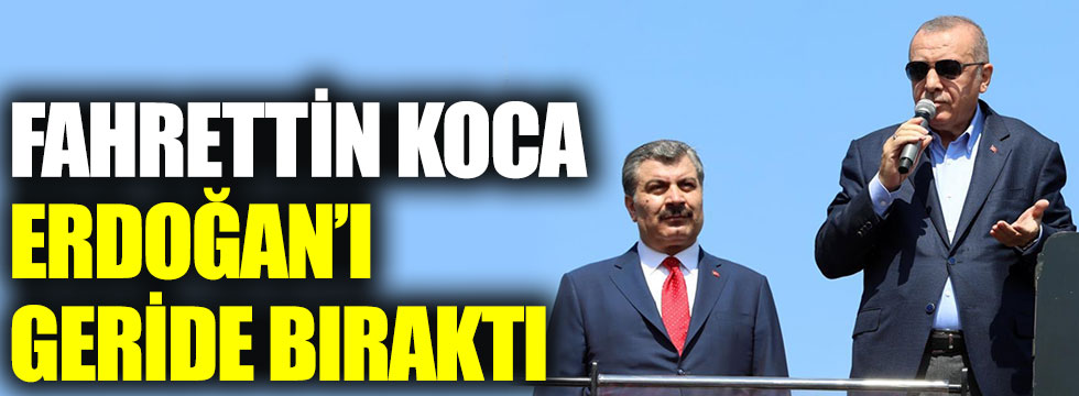 Fahrettin Koca, Erdoğan’ı geride bıraktı