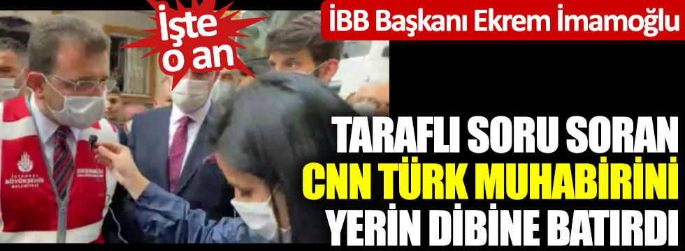 Ekrem İmamoğlu'nun CNN Türk muhabirine verdiği cevap sosyal medyanın gündemine oturdu
