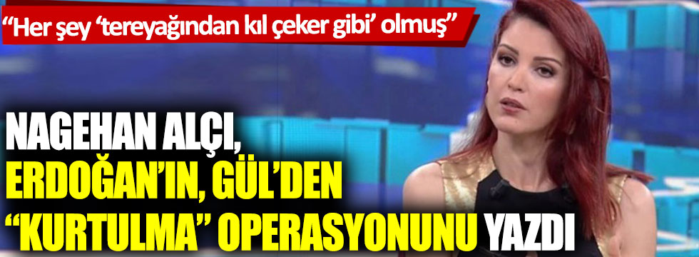 Nagehan Alçı, Erdoğan’ın, Gül’den “kurtulma” operasyonunu yazdı:Her şey  “tereyağından kıl çeker gibi” olmuş