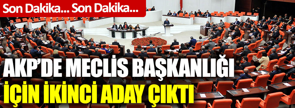 Son dakika: AKP'de Meclis başkanlığı için ikinci aday çıktı
