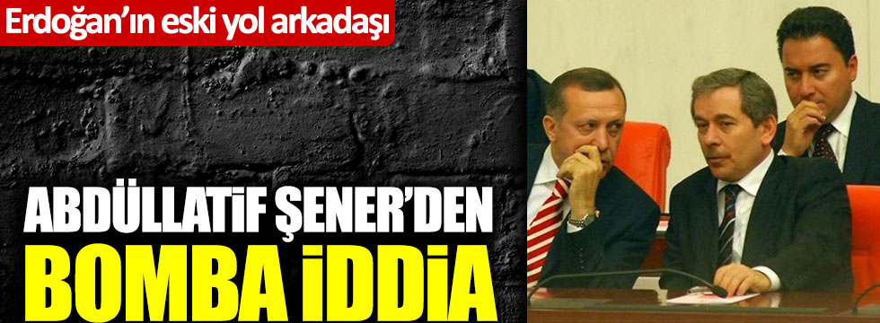 Tayyip Erdoğan'ın eski yol arkadaşı Abdüllatif Şener'den bomba iddia: "AKP büyük oy kaybı yaşayacak"