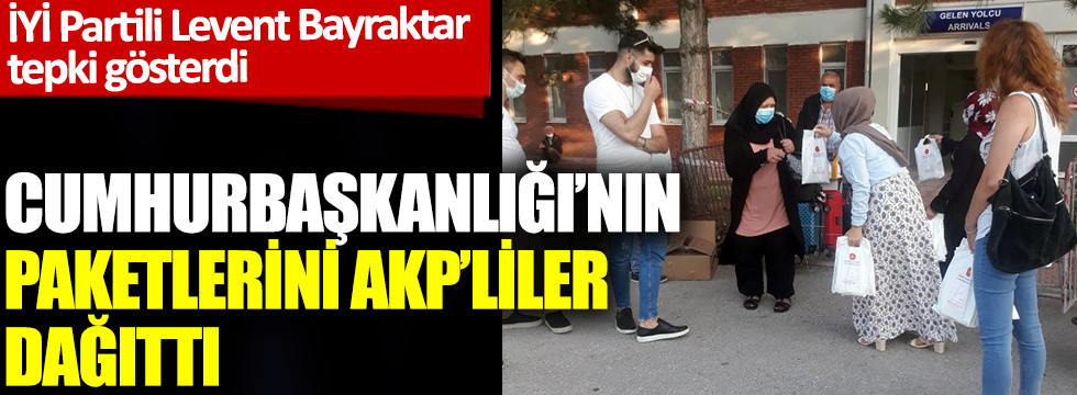 Cumhurbaşkanlığı'na ait maskeleri dağıtan AKP'lilere İYİ Parti'den tepki