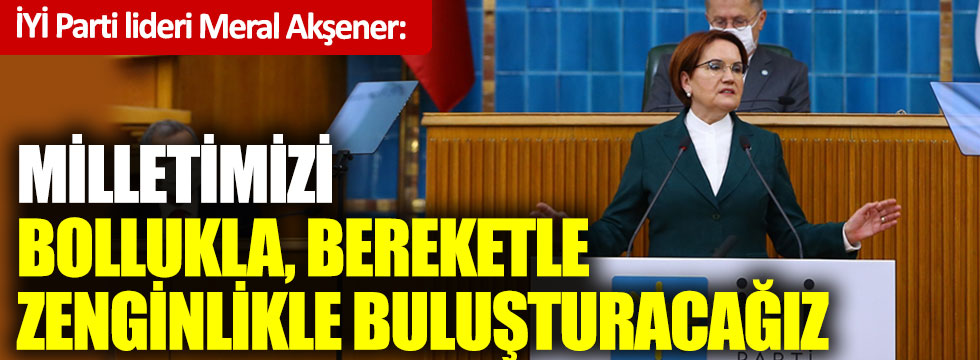 Meral Akşener, "Bu kutlu göreve hazırız dedi ve hayalindeki Türkiye'yi açıkladı!