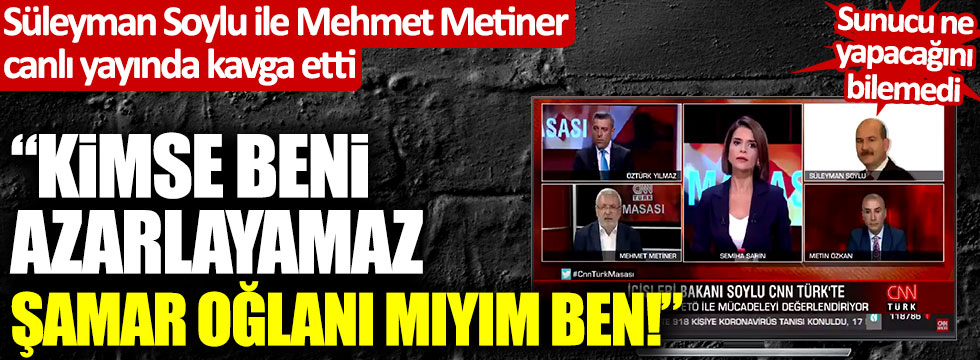 Süleyman Soylu ile Mehmet Metiner canlı yayında kavga etti!