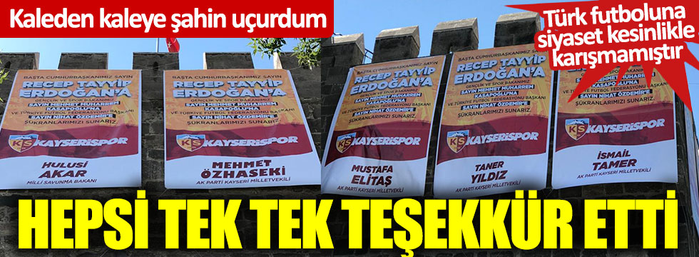 Kayserispor küme düşmedi: Hulusi Akar, Kayseri Valisi, AKP'li vekiller ve Belediye Başkanı tek tek teşekkür etti