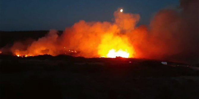 Bozcaada'da yangın: 4 hektar alan zarar gördü
