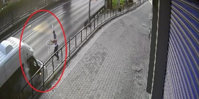 Kontrolden çıkan minibüsle arasında 1 saniye vardı: Ölüme çalım attı