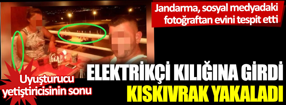 Uyuşturucu yetiştiricisinin sonu: Jandarma, sosyal medyadaki fotoğraftan evini tespit etti, elektrikçi kılığında kıskıvrak yakaladı