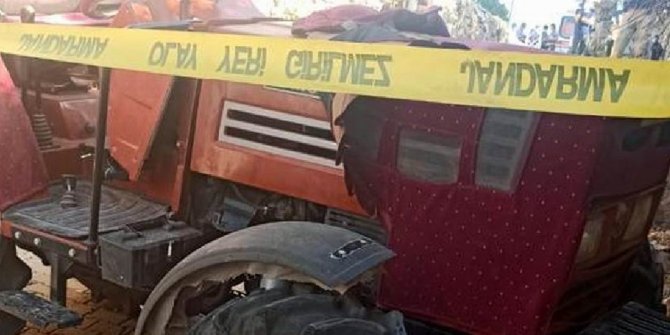 Kilis'te traktör devrildi: Dede öldü, torun yaralı