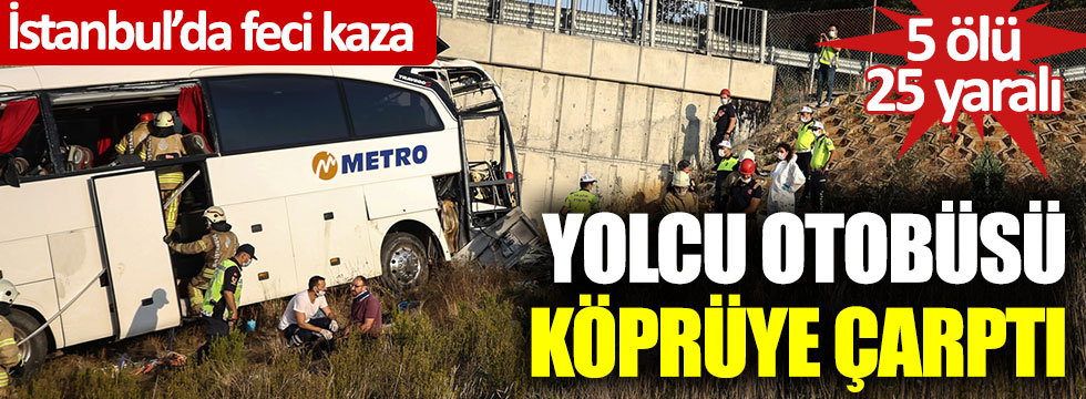 Kuzey Marmara Otoyolu'nda otobüs yoldan çıktı