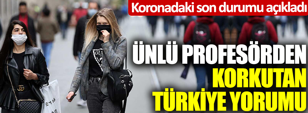 Ünlü profesörden korkutan Türkiye yorumu: Koronadaki son durumu açıkladı