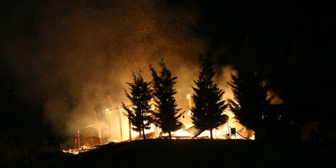 Ankara'da orman alanındaki ahşap konak yandı