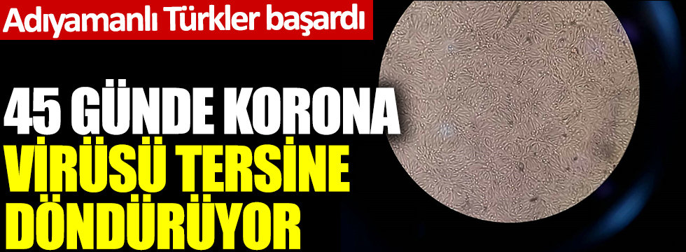 Adıyamanlı Türk bilim adamları başardı: 45  günde korona virüsü tersine döndürüyor