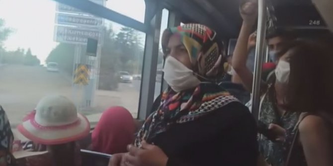 Otobüste maske takmayan kadından akıl almaz savunma