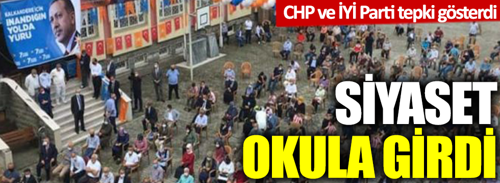 Siyaset okula girdi! CHP ve İYİ Parti tepki gösterdi! Milli Eğitim Müdürü'nün istifası istendi