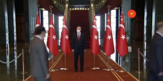 Cumhurbaşkanı Erdoğan, tebrikleri kabul ediyor