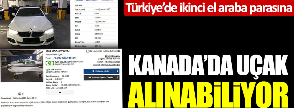 ÖTV zammının ardından Türkiye'deki ikinci el araba parasına Kanada'da uçak alınabiliyor! İşte fiyatlar