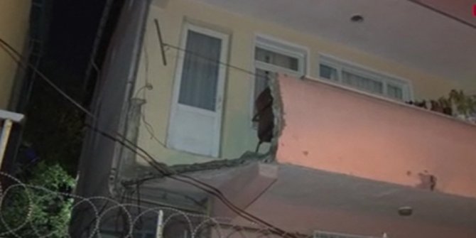 Evin balkonu çöktü! 1 kız çocuğu yaralı