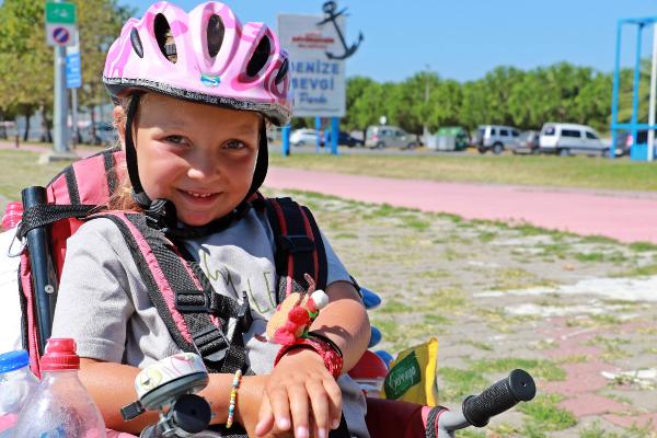 5 yaşında bisikletiyle Türkiye turunda