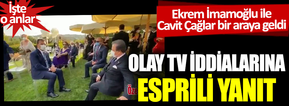 Ekrem İmamoğlu ile Cavit Çağlar bir araya geldi: Olay TV iddialarına esprili yanıt