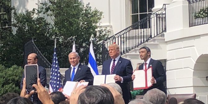 Beyaz Saray'da Filistin'i yok sayan anlaşma imzalandı