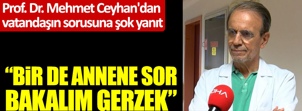 Prof. Dr. Mehmet Ceyhan'dan vatandaşın sorusuna yanıt: “Bir de annene sor bakalım gerzek.”