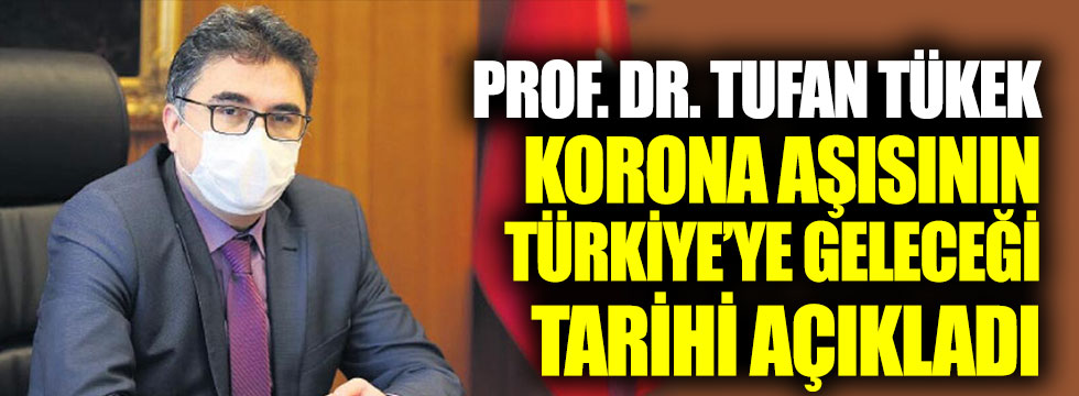 Prof. Dr. Tufan Tükek, korona aşısının Türkiye’ye geleceği kesin tarihi açıkladı