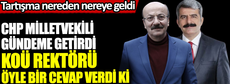 CHP Milletvekili Mehmet Bekaroğlu gündeme getirdi, Kocaeli Üniversitesi Rektörü Sadettin Hülagü öyle bir cevap verdi ki tartışma nereden nereye geldi