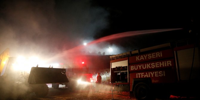 Kayseri'de çöp toplama alanında yangın çıktı!