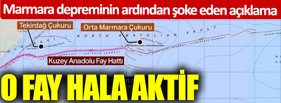Marmara depreminin ardından şoke eden açıklama: O fay hala aktif!