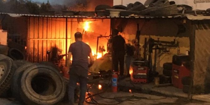 Bodrum'da yangın panik yarattı