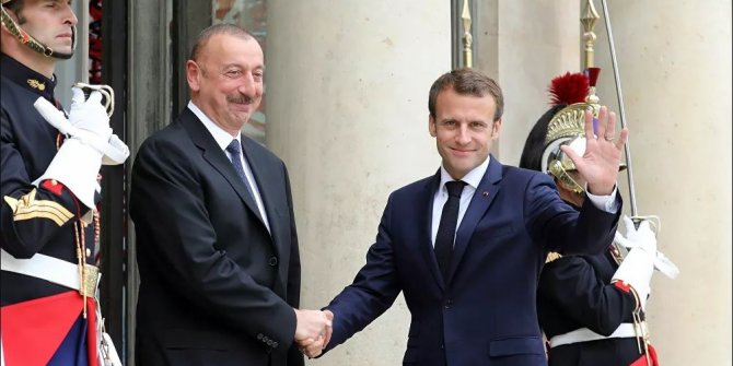Aliyev ve Macron, Karabağ'daki çatışmaları görüştü