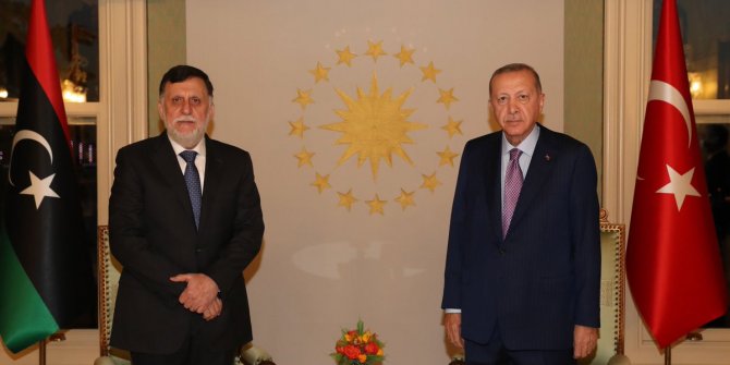 Cumhurbaşkanı Erdoğan ile Libya Başbakanı Serrac görüştü