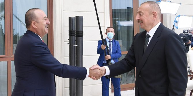 Çavuşoğlu ile Aliyev bir araya geldi