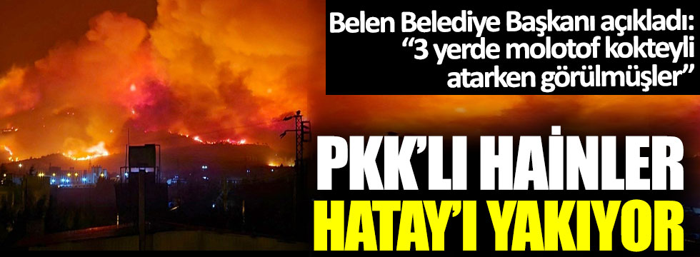 PKK'lı hainler Hatay'ı yakıyor