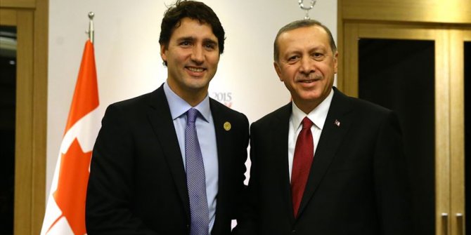 Erdoğan, Trudeau ile telefonda görüştü