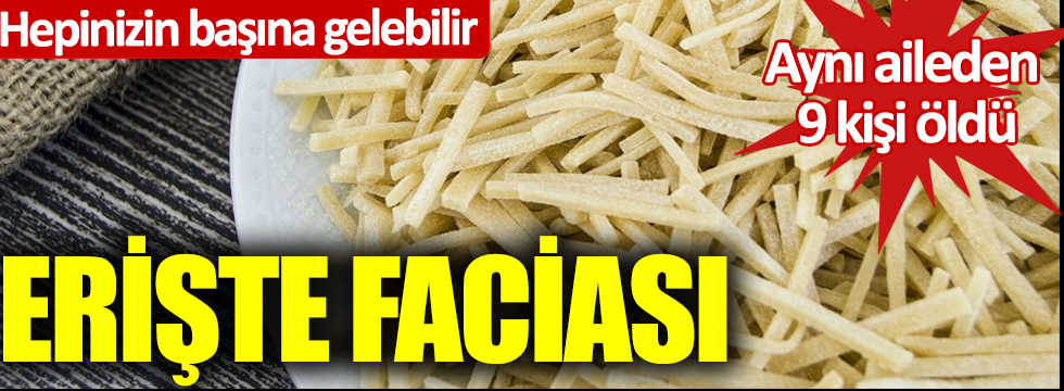 Erişte faciası! Hepinizin başına gelebilir... Aynı aileden 9 kişi öldü!