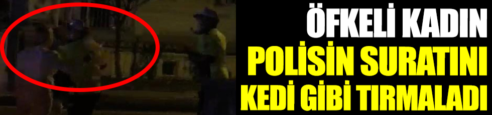 Kadıköy'de alkollü kadın sürücü polisin suratını kedi gibi tırmaladı