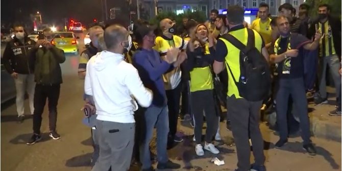 Fenerbahçe taraftarları, Trabzonspor galibiyetini böyle kutladı