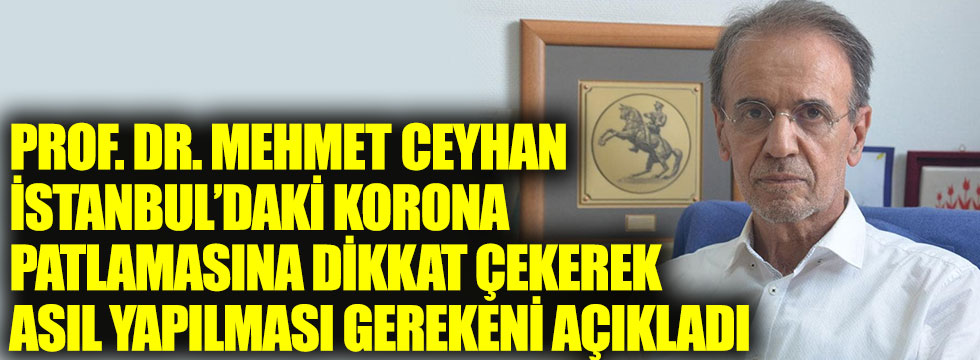 Prof. Dr. Mehmet Ceyhan, İstanbul ve İzmir’deki korona patlamasına dikkat çekerek asıl yapılması gerekeni tek tek sıraladı