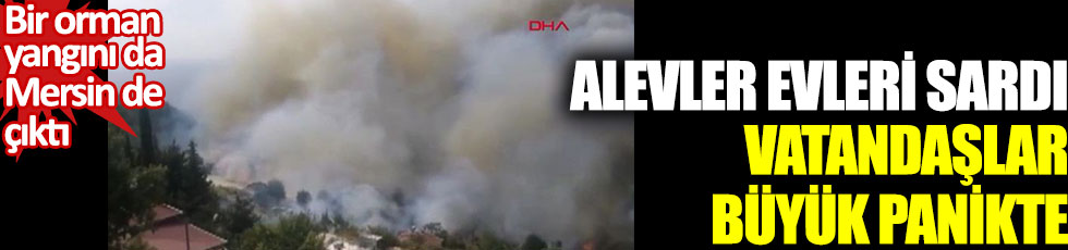 Bir orman yangını da Mersin’de çıktı. Alevler evleri sardı vatandaşlar büyük panikte