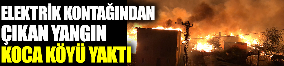 Kastamonu'da bir köy yandı. Elektrik kontağından çıkan yangın köyü yaktı