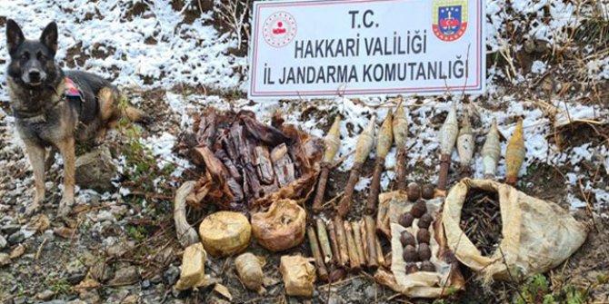 Yüksekova'da PKK'ya ait silah ve mühimmat ele geçirildi