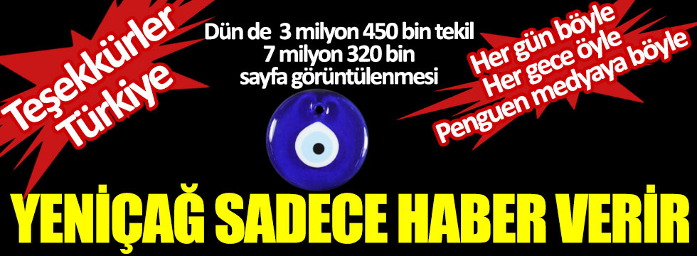 Teşekkürler Türkiye. 3 milyon 450 bin tekil 7 milyon 320 bin sayfa görüntülenmesi