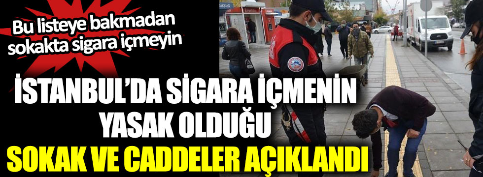İstanbul’da hangi sokak ve caddelerde sigara içmek yasak? İşte İstanbul’da sigara içmenin yasak olduğu o sokak ve caddeler