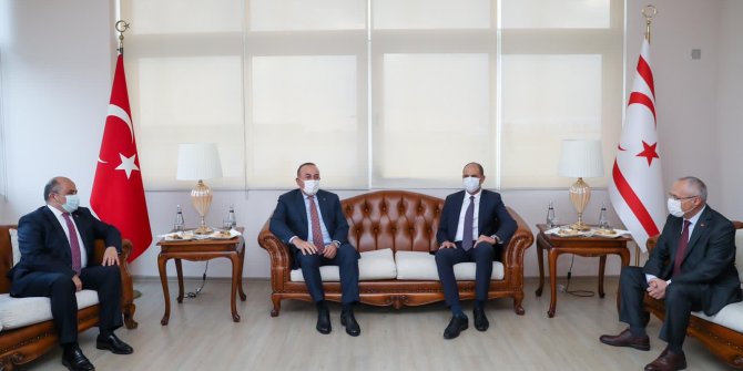 Dışişleri Bakanı Mevlüt Çavuşoğlu Kıbrıs'ta