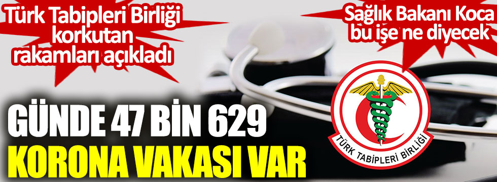 Türk Tabipleri Birliği korkutan rakamları açıkladı. Günde 47 bin 629 korona vakası var. Sağlık Bakanı Koca bu işe ne diyecek?