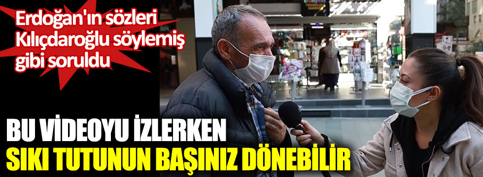 Erdoğan'ın sözleri Kılıçdaroğlu söylemiş gibi soruldu. Bu videoyu izlerken sıkı tutunun başınız dönebilir